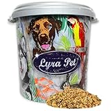 Lyra Pet® 10 kg Weichfutter Premium in 30 L Tonne | Proteinreiches Vogelfutter für Wildvögel | Mit Mehlwürmern, Erdnusskernen & Rosinen | Nährstoffreiches Wildvogelfutter | Ganzjähriges Streufutter