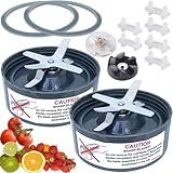 QWETY, Basis-Gummizahnräder, Ersatz for Nutribullet 600 W 900 W Mixer-Klingenteile, einschließlich Extraktionsklingendichtung, Stoßpolster und Getriebe