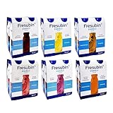 Fresubin Energy Drink - Mischkarton Hochkalorische Trinknahrung von Fresenius Kabi in 6 Geschmacksrichtungen, 300 kcal pro Flasche (200 ml (24er Pack), Mischkarton)