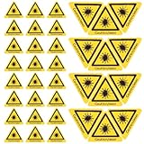 WESIEVYA 50 Stück Warnaufkleber Sicherheitswarnschild Selbstklebend für Arbeitsschutz Industrie