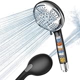 FEELSO Duschkopf mit Filter, 7 Strahlarten Wassersparender Duschkopf mit 1,5 M Schlauch, Hochdruck Duschbrause mit 15 Schichte, Brausekopf Dusche für Rest-Chlor, Hartes Wasser, Bakterien, Schwermetall