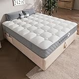 Matratze, Mattress, Orthopädische Kaltschaummatratze, mit 7-Zonen-Taschenfederkern, Härtegrad H3 (mittelfest)–Oeko-TEX® Zertifiziert, 4 Griffe+Vakuumverpackt, 200×180×20cm (Weiß)