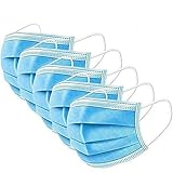 500x Schutzmaske Mundschutz Einweg Maske Gesichtsmaske 3 Lagig Vliesstoff Blau