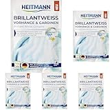 HEITMANN Brillantweiß Vorhänge & Gardinen: Entfernt Grauschleier, Vergilbungen, Schmutz, Nikotin & Gerüche, mit Aktiv-Sauerstoff, ohne optische Aufheller, für strahlend weiße Textilien, 50 g