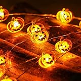 ZeiLaBang Kakadi Halloween Lichterkette,2M 20LED Kürbis Lichterkette,Kürbis Herbst Deko Dekoration Innen,Mini Halloween Deko,Batteriebetrieben,für Garten,Blume,Terrasse,Weihnachten,Partys