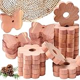 SQAQS 40PCS Zeder Holz gegen Kleidermotten,Schmetterlinge und Blütenblätter, Zedernholz Mottenschutz für Kleiderschrank, Natürlicher Mottenschutz im Kleiderschrank Aufhängen von Kleiderschrank