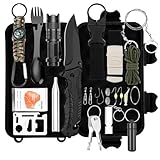 Survival Kit 25 in 1, Professionelles Notfall Set Outdoor Zuhause, Premium Set Messer Outdoor Ausrüstung, Überlebensausrüstung, für Camping, Bushcraft, Wandern, Jagde, Abenteuer, Väter, Männer