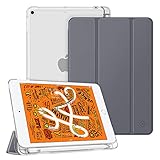 Fintie Hülle für iPad mini 5 2019 mit Pencil Halter - Ultradünne Superleicht Schutzhülle mit transparenter Rückseite Abdeckung für 2019 iPad mini (5. Generation), Auto Schlaf/Wach, Himmelgrau