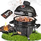 GLAMPmania Campinggrill Kamado Grill TOGO - Kompakt, Zuverlässig I BBQ, Holzkohlegrill, Keramikgrill für Camping Garten Balkon - Jetzt Holen