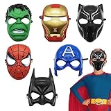 Pellinch Cosplay Party Masken,Superhelden Filz Masken Maskerade Kinder,Geburtstagsparty,6 PCS Augenmasken Kindermasken Dress Up für Party Maskerade Geburtstage Weihnachten Cosplay Party