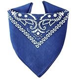 Karl Loven Bandana 100% Baumwolle Premium-Qualität für Damen Herren Halstuch Kopftuch original Paisley Muster Headwear Haar Schal Ansatz Handgelenk Kopf Biker