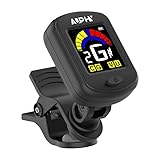 AUPHY Stimmgerät für Gitarre Wiederaufladbares mit Modi für Gitarre, Ukulele, Violine und Chromatisches Stimmen，Integrierter Wiederaufladbarer Lithium-Batterie, (Typ-C-Kabel nicht enthalten)