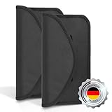 ECENCE Strahlenschutz Tasche Handy - 2 RFID Smartphone Keyless Go Schutz - Faraday Bag - Funk Stop Blocker Hülle, Schwarz, Anti Tracking Handyhülle