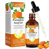 Kürbiskernöl für das Haarwachstum, Pumpkin Seed Oil Stimulieren Durchblutung der Kopfhaut an Natürliches kaltgepresstes Kürbiskern-Massageöl für den Körper, Hautöl für Frauen und Männer – 60ml