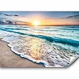 murando - Vlies Fototapete Strand und Meer 350x256cm Foto Tapete Wohnzimmer Vliestapete XXL Motivtapeten Bildtapete 3d Effekt Wand Dekoration - Sonnenuntergang Landschaft Natur c-B-0552-a-a