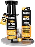 PROCREA® 2K Kleber 'Turbo Repair' [inkl. 4x Mischern] Extra starker & schneller Montagekleber in praktischer Spritze - 2-Komponenten-Alleskleber für Kunststoff, Metall, Holz, Glas, Stein