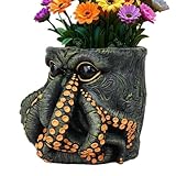 Blumentöpfe – Blumenkasten aus Kunstharz, Kopffüßer für drinnen und draußen, Figuren, Gartendekoration, dekoratives Gartenzubehör im für Tisch im Innenbereich