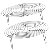 VINTORKY 2 Stück Dampfgarer Aus Edelstahl Eierdampfer Kochen Dampfgarer Campingzubehör Gestelle Hitze Dampfgargestell Kochen Eierregal Ei Gedämpftes Gestell Silver Rostfreier Stahl