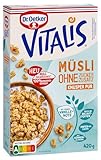 Dr. Oetker Vitalis Müsli ohne Zuckerzusatz Knusper Pur 4er Pack Vitalis Knusper Müsli aus hellem Granola mit feiner Bourbon-Vanillenote (4 x 420g)