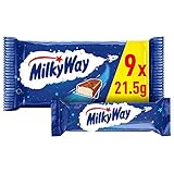 Milky Way Schokoriegel, Schokolade mit Milchcreme, 1 Packung á 9 Riegel (9 x 21,5 g)