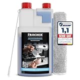 Frischer professional Milchsystemreiniger 1000 ml für Kaffeevollautomaten, Milchaufschäumer, entfernt Milchrückstände, Ablagerungen in Espressomaschinen aller Hersteller (1000 ml + Set)