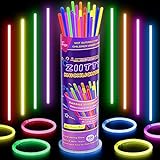 Ziitty Knicklichter Party Set, 7 Tolle Farben Knicklichter Kinder, 100 Leuchtstäbe mit 100 Verbinder für Armbänder Armringe,Neon Party Gadgets für Party Deko Hochzeiten Silvester Feuerwerk Party