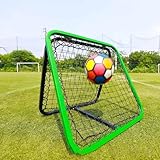 Fußball-Rebound-Netz, Doppelseitiges Fußball-Wurfnetz, Verstellbarer Winkel, Faltbarer Stahlrahmen, Schießziel Für Geschicklichkeitstraining, Spielübungen