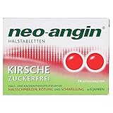neo-angin Halstabletten Kirsche zuckerfrei | Lutschtabletten bei beginnenden, lästigen Halsschmerzen | Für Erwachsene & Schulkinder | 24 Stück