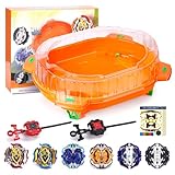 Burst Kreisel Arena Battle Set - 6 Kampfkreisel, 2 Launchers und Stadium, Battle Kampfarena für Kinder ab 6 Jahren, Kampfspielzeug für Jungen (6pcs-Stadium)