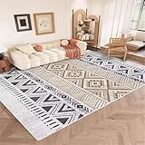 RUGMRZ Small Bedroom Rug 120x180CM Teppich Amazon Tatami Matte Grau Retro-geometrisches schlafzimmerteppich teppiche fürs kinderzimmer