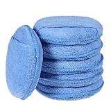6 Stück Mikrofaser Wachs Applikatorpads Mikrofaser Applikatorpad Mit Fingertasche Mikrofasers Auto Handpolierschwamm Waschset Applikator Set für Sauberes Auto Autoglas(4.92 Zoll 12.5 cm)