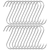 Littlegaofeithing 24 Fleischerhaken, Fleischerhaken aus Edelstahl, Fleischerhaken für die Behandlung von Fleisch, rostfrei, geeignet zum Aufhängen von Aal, Forelle, Rind, Schweinefleisch