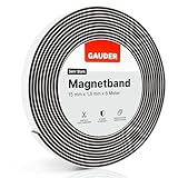 GAUDER Magnetband selbstklebend | Magnetstreifen mit extra starkem Kleber | Magnetklebeband (6 m)