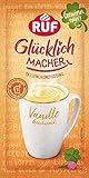 RUF Glücklichmacher Tassenpudding Vanille-Geschmack, Cremepudding für schnelle Desserts, Tassencremepudding, nur Wasser hinzufügen, 1 x 59g Beutel