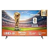 Hisense 55E6NT 139cm (55 Zoll) Fernseher, 4K UHD Smart TV, Precision Colour, HDR, Dolby Vision, 60Hz, Triple Tuner DVB-C/S/S2/T/T2, WiFi, HDMI 2.1, Bluetooth, Alexa Built-in, Schwarz, [2024]