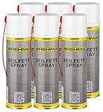 BREHMA 6X Seilfett Spray 500ml Fettspray Sprühfett Kettenspray