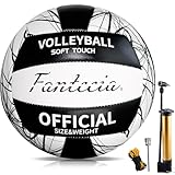 Fantecia Volleyball Offizielle Größe 5 für Spiele im Freien, Weiche Beachvolleyballer für Jugendliche Erwachsene, Anfängertraining Volleyball