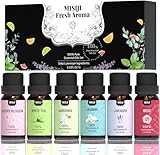 MISIJI Floral Essential Oil Set, Aromatherapie für Diffusor, für Kerze 6 * 10ML