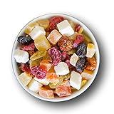 1001 Frucht Hausgemacht Fruchtmischung - fein - kandiert - exotische Trockenfrüchte Mix I Kandierte & Trockene Früchte Mix nach Omas Rezept I Trockenobst gemischt geschwefelt gentechnikfrei (1000 g)