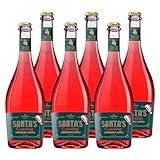 KATLENBURGER - Santa's Swing Cranberry Secco | Leuchtend roter Fruchtwein-Drink mit 10% Cranberrysaft. Der perfekte Begleiter für die festliche Saison. | Inhalt: 6x 750 ml und 8% vol.