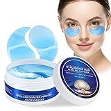 Augenpads Eye Mask Hyaluronsäure Collagen - gegen Augenringe Tränensäcke Falten Dunkle Kreise & Puffiness, Eye Patch Hydrogel, Anti Aging Augen Pads mit Kühlend Feuchtigkeit 60pcs