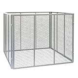 Wiltec Komposter 100 x 100 x 80 cm, Gartenkomposter aus Metallgitter, Kompostbehälter für 800 Liter Kompost, Biokomposter für Bioabfall