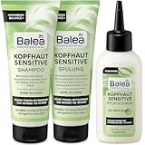 Kopfhaut Bundle (3-teilig) - Shampoo Kopfhaut Sensitive (250 ml) + Conditioner Kopfhaut Sensitive (200 ml) + Kopfhautpflege Serum Sensitive (150 ml) + PurLife Sticker