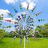 Einzigartige und magische Metall Windmühle, Windspiel Magische Windmühle,3D Metall-Windmühle, Windspinner Spinner Skulpturen Windfänger, Rasen Wind Spinners für Outdoor Wind Catcher Yard Patio