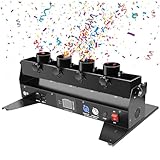 Oiyekntd Professionelle Konfettikanone mit DMX-/Fernbedienung für Hochzeiten, Discos, Clubs und Bühnenpartys