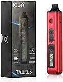 IOUQ Taurus Keramik Vaporizer für LCD Display Tragbare Trockene Kräuter Vape Nikotin-frei-Aquamarin rot