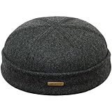 Sterkowski Docker Cap | Wollmütze für Damen und Herren | warme handgefertigte Dock-Arbeitermütze, Dunkel_Grau, 59 EU