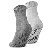 2 | 4 | 6 Paar ABS Socken Herren Damen Anti Rutsch Socken mit Wolle 21463 WP (Grau/Anthrazit 2 Paar 43-46)