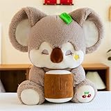 Koala Plüschtier, Niedlich Plüschspielzeug Koala, Weiches Koala Plüschtier Wurf-Kissen Puppen, Geburtstagsgeschenk für Baby Kinder Mädchen (55 cm,Braun)