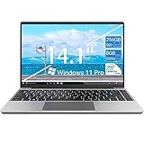 Gezoon 14.1' Notebook 8GB RAM, 256GB SSD, Windows 11 Pro, Laptop Computer Celeron N4020C, Full HD 1920x1080 2,4G/5G WiFi, BT4.2, 4K Video, 5000 mAh